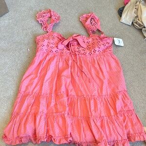 Altar’s state mini dress - Pink Eyelet Sundress